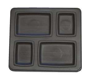 Food Tray 4 Compartment Insulated Stackable GOLD 10/cs  