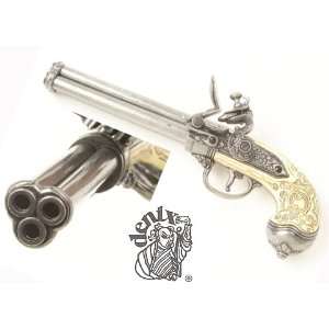  Guns   Italian Triple Barrel Flintlock Replica Everything 