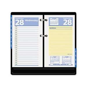  Two color daily desk calendar refill with highlighted notes section 