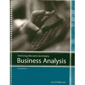  Technology Manual to Accompany Business Analysis (Custom 