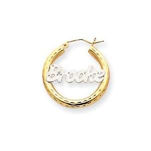 14K TT D/C Tube Earrings D/C Brooke Jewelry