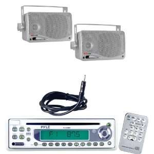   Mini Box Speaker System (Silver Color)   PLMRNT1 22 Weather Resistant