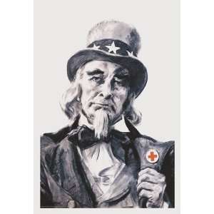  Uncle Sam for the Red Cross 12x18 Giclee on canvas