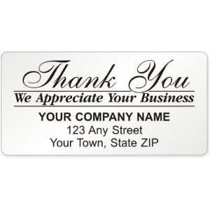  Thank You   We Appreciate Your Business Label Gloss Paper 