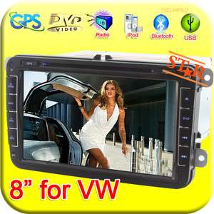 HD 8” Car DVD Player GPS Navigation for VW Golf Touran Jetta EOS 