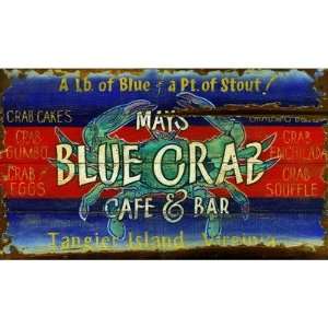  Blue Crab Vintage Sign
