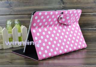 Cute Leather case for Samsung Galaxy Tab 10.1 P7510 P7500 Dot  