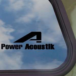 Power Acoustik Stereo Logo Audio Black Decal Car Sticker 
