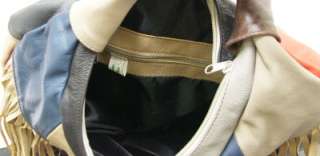 Tassel Genuine LEATHER Shoulder Bag PURSE Hobo Patchwork Large Handbag 