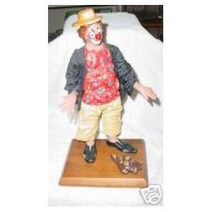  Clown on Wood Base from Italy 