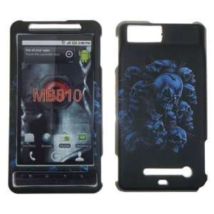  Motorola Droid X MB810 / X2 Blue Skull Snap On Protector 