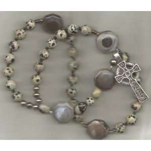 Anglican Rosary of Dalmation Jasper and Celtic Cross