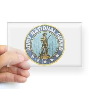   Sticker Clear (Rectangle) Army National Guard Emblem 