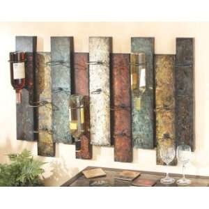  41 Contemporary Offset Panel Wall Wine Bottle Holder 