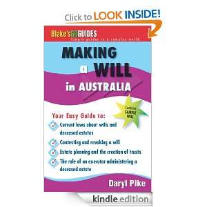 Making a Will in Australia (Blakes Go Guides) Daryl Pike  