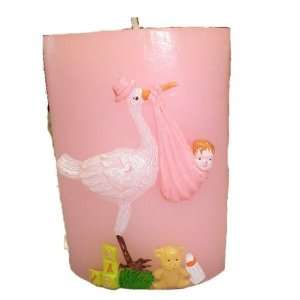  Baby Stork Candle 5 Tall