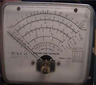 1950s PACO V 70 VTVM HAM RADIO VACUUM TUBE VOLT METER  