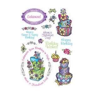    JustRite Stampers Clear Stamps   Topsy Turvy Cakes 