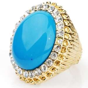Cute Spring Summer Bulky Vintage Inspired Bulky Fashion Ring in Gold 