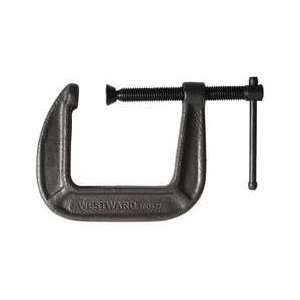 Westward 10D527 C Clamp, 8 In, 4 In Deep, Black  