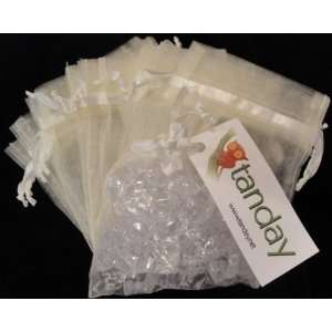  Tanday 150 Ivory Organza Gift Bags 6x9 