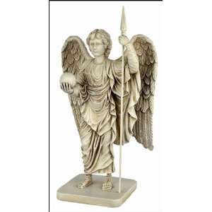  Archangel Michael Holding Orb Statue   Small