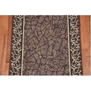 Dean Washable Carpet Rug Runner   Garden Path Brown   Purchase By the 