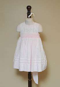 Boutique Sarah Louise England Pink Smocked Delicate Girly Dress Size 2 