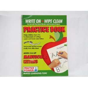    Write On/wipe Clean Practice Book Manuscript Letters Books