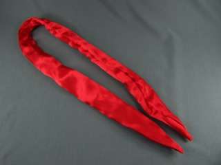 Red satin turban twist wired headband head hair scarf  