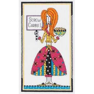  Dolly Mamas Screw Carbs Counted Cross Stitch Kit 6X10 