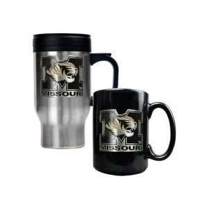  Missouri Tigers Logo Travel Mug and Ceramic Mug Set 