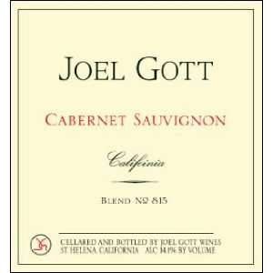  2009 Joel Gott California Blend No. 815 Cabernet 750ml 