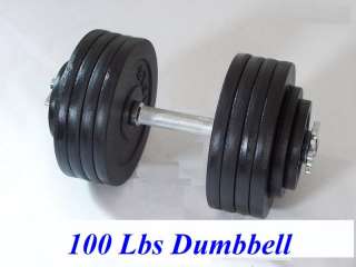 One Brand New 100 LBS Casting Iron Adjustable Dumbbell  