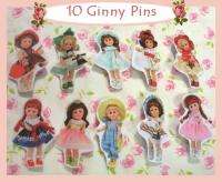 10 Ginny Doll Pins Doll Favors #26  
