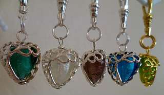The swivel clasp is plated in either Silver or Gold. The Murano glass 