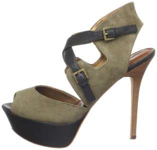 NIB Womens Shoes Sam Edelman NOURA Platform Heels Pumps Sandals Moss 