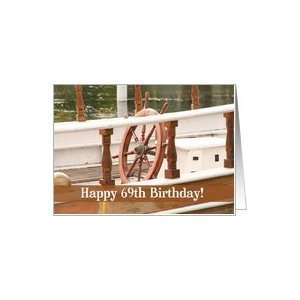  Ships Wheel Happy 69th Birthday Card Card Toys & Games