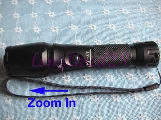 Zoomable Cree XM L T6 LED 1600 Lm Flashlight 5 Mode Zoom Torch AAA or 