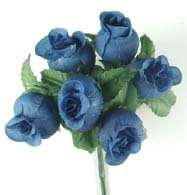 72 Slate Blue Poly Rose Bud Flowers Wedding Decoration  