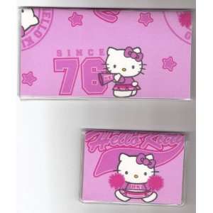 com Checkbook Cover Debit Set Made with Hello Kitty Cheerleader Pink 