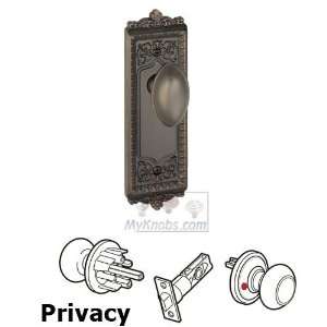 Privacy knob   windsor plate with eden prairie knob in timeless bronze