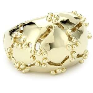   by Daniela Swaebe Crocodile Yellow Gold Dome Ring, Size 7 Jewelry