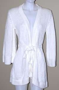 New $138 Tahari Antique White Cardigan Sweater Jacket M  