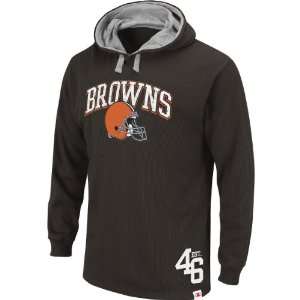   Browns Mens Go Long Thermal Hooded Sweatshirt