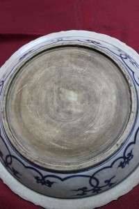 ANTIQUE CHINESE HUGE PLATE BOWL PORCELAIN MIDDLE MING DYNASTY RARE OLD 