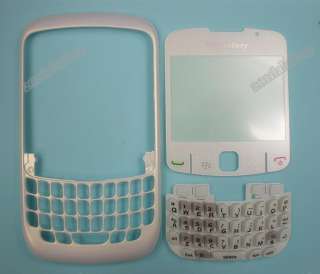 White Replacement Housing Case Cover for Blackberry Curve 8520 with KP 