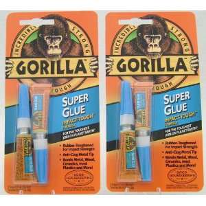  Gorilla Super Glue Two.11oz Tubes 2 Pack 
