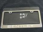 BENTLEY LICENSE PLATE FRAME STAINLESS STEEL CHROME & SHIELD COVER