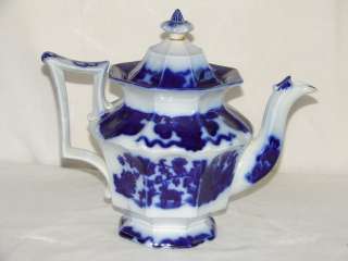 Antique Flow Blue ~ CASHMERE ~ Tea Pot Teapot  